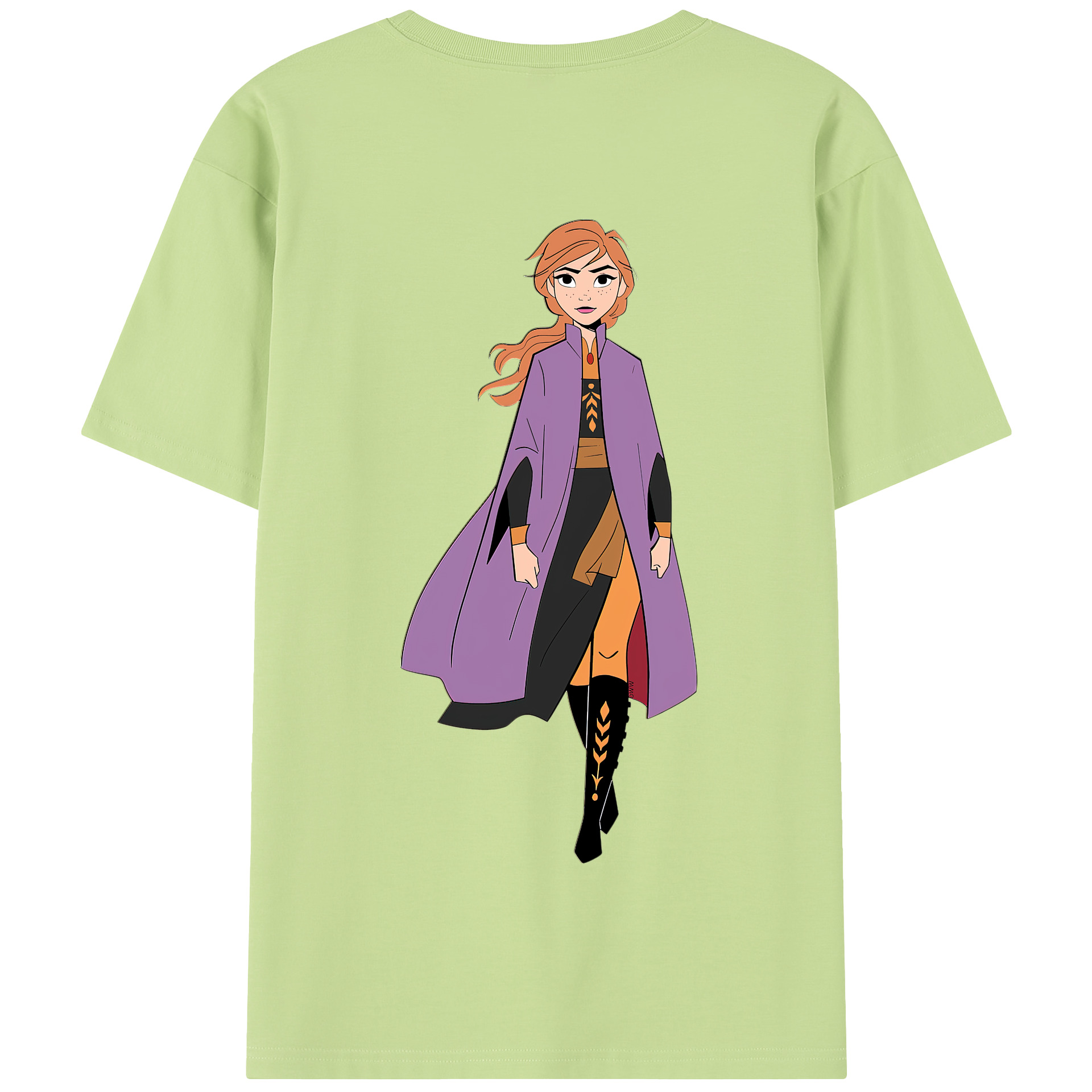 （画像用） アナと雪の女王 アンナ エルサ Frozen Anna Elsa 綿100％半袖Tシャツ（背面プリント）
